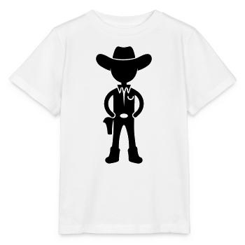 Cowboy - Stanley/Stella Kinder T-Shirt MINI CREATOR  - Weiß - Vorne - Maike (125cm)