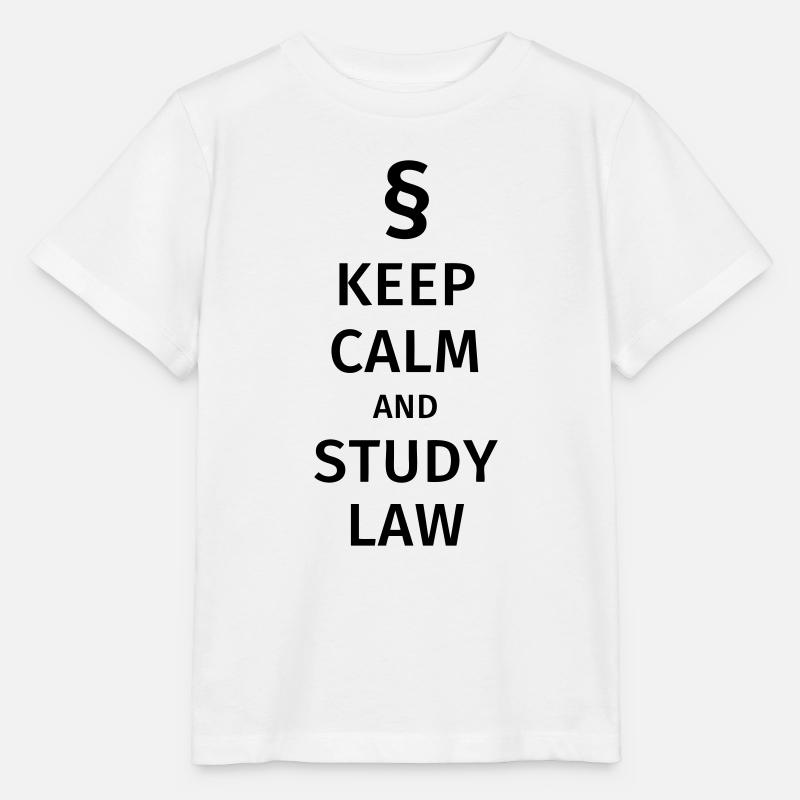 keep calm and study law - T-shirt bio MINI CREATOR Stanley/Stella Enfant - blanc