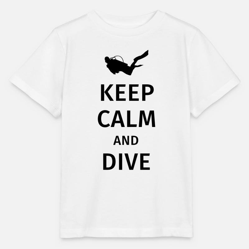 keep calm and dive - T-shirt bio MINI CREATOR Stanley/Stella Enfant - blanc