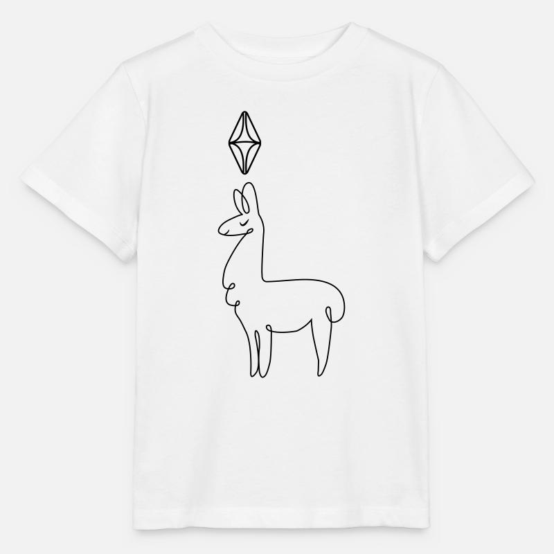 Sims Llama - Stanley/Stella Kinder T-Shirt MINI CREATOR  - Weiß