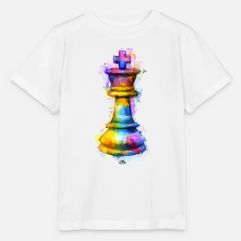 Art Chess Piece King - T-shirt bio MINI CREATOR Stanley/Stella Enfant - blanc