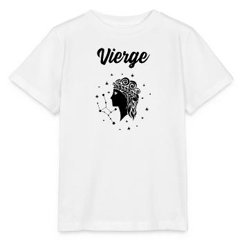 Vierge signe du zodiaque. - T-shirt bio MINI CREATOR Stanley/Stella Enfant - blanc - Devant - Maike (125cm)