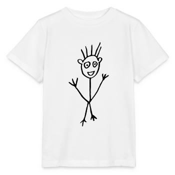 Stick männlich Zeichnung - Stanley/Stella Kinder T-Shirt MINI CREATOR  - Weiß - Vorne - Maike (125cm)