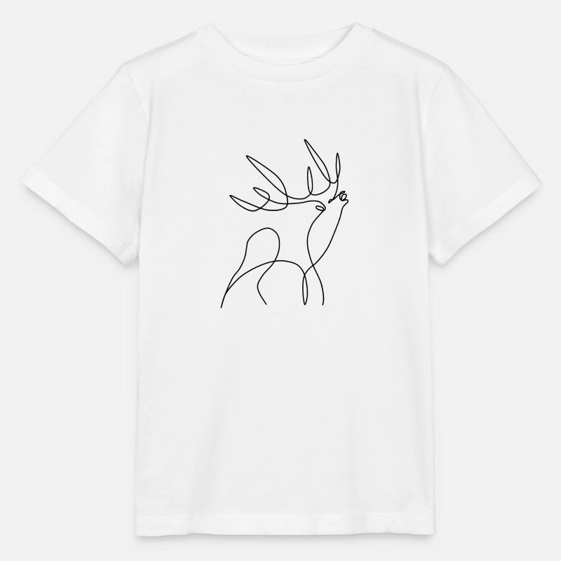 cerf - T-shirt bio MINI CREATOR Stanley/Stella Enfant - blanc