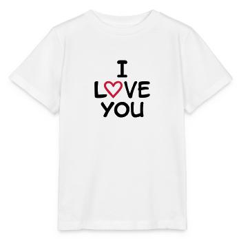 I Love You - T-shirt bio MINI CREATOR Stanley/Stella Enfant - blanc - Devant - Maike (125cm)