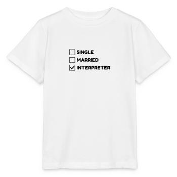 Interpreter Dolmetscher Translation Interprète - Stanley/Stella MINI CREATOR Kids’ T-Shirt - white - Front - Maike (125cm)