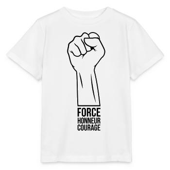 Force Honor Courage - Stanley/Stella MINI CREATOR Kids’ T-Shirt - white - Front - Maike (125cm)