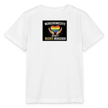 Human rights instead of right-wing people - Stanley/Stella MINI CREATOR Kids’ T-Shirt - white - Front - Maike (125cm)