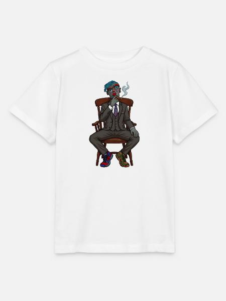 Surreales Noir-Idol im Anzug - Stanley/Stella Kinder T-Shirt MINI CREATOR - Weiß