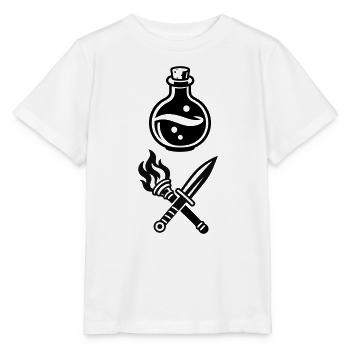 Zaubertrank Schwert Gilden Logo - Stanley/Stella Kinder T-Shirt MINI CREATOR  - Weiß - Vorne - Maike (125cm)