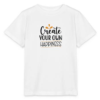 Design Create Your Own Happiness - T-shirt bio MINI CREATOR Stanley/Stella Enfant - blanc - Devant - Maike (125cm)