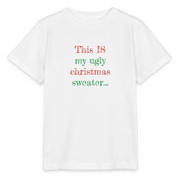 Ugly Christmas sweater - Stanley/Stella MINI CREATOR Kids’ T-Shirt - white - Front - Maike (125cm)