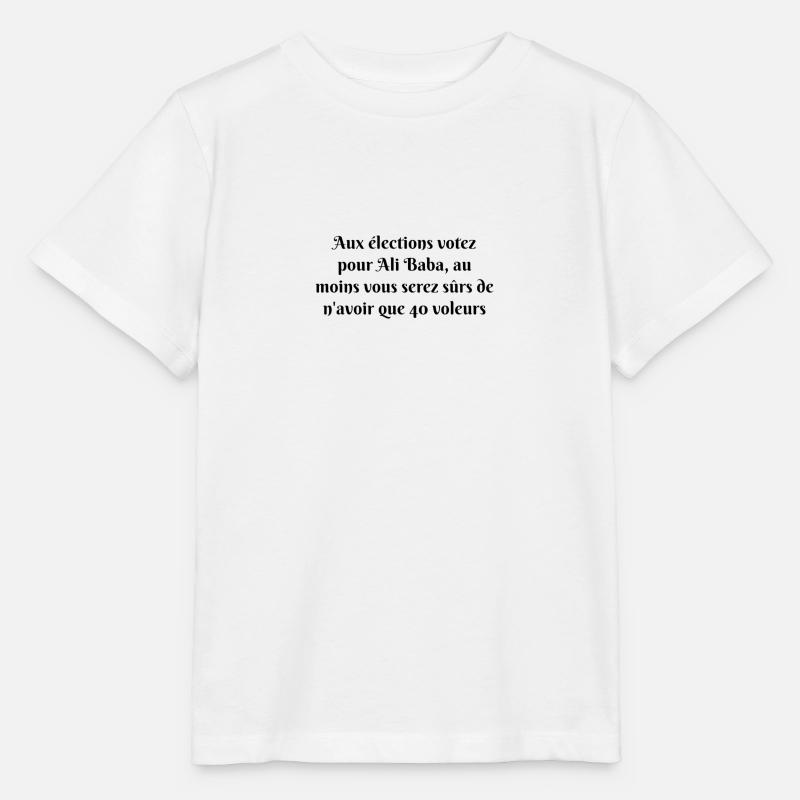 Votez Ali Baba - T-shirt bio MINI CREATOR Stanley/Stella Enfant - blanc