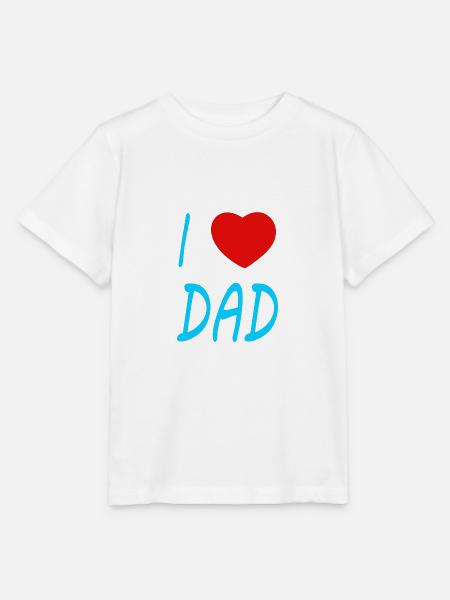 I love Dad - Stanley/Stella Kinder T-Shirt MINI CREATOR  - Weiß