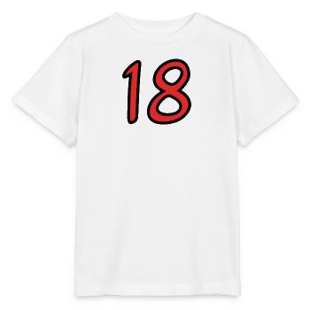18. 18 ANS. 18e ANNIVERSAIRE. ANNIVERSAIRE 18 ANS. - T-shirt bio MINI CREATOR Stanley/Stella Enfant - blanc - Devant - Maike (125cm)