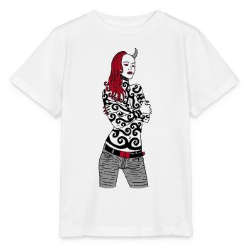 Demon Woman - Stanley/Stella MINI CREATOR Kids’ T-Shirt - white - Front - Maike (125cm)