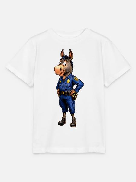 Polizei Esel - Stanley/Stella Kinder T-Shirt MINI CREATOR - Weiß