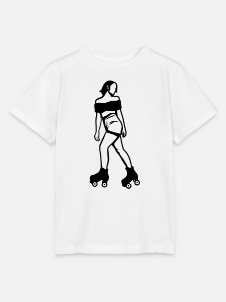 Rollschuhläuferin - Stanley/Stella Kinder T-Shirt MINI CREATOR  - Weiß
