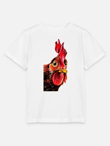 Hahnkopf Porträt - Stanley/Stella Kinder T-Shirt MINI CREATOR - Weiß