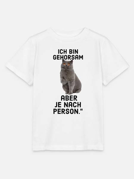 Lustiger katze mit Spruch - Stanley/Stella Kinder T-Shirt MINI CREATOR - Weiß