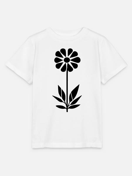 Blume mit Stiel - Stanley/Stella Kinder T-Shirt MINI CREATOR - Weiß