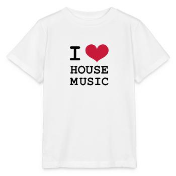 I Love House Music ! - Stanley/Stella Kinder T-Shirt MINI CREATOR  - Weiß - Vorne - Maike (125cm)