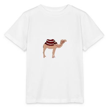 Chameau marocain - Chameau du Sahara - Chameau du - T-shirt bio MINI CREATOR Stanley/Stella Enfant - blanc - Devant - Maike (125cm)