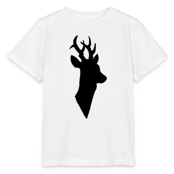 Tête de chevreuil - T-shirt bio MINI CREATOR Stanley/Stella Enfant - blanc - Devant - Maike (125cm)