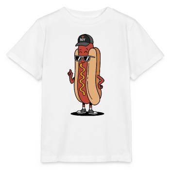 New York Hot Dog Attitude - T-shirt bio MINI CREATOR Stanley/Stella Enfant - blanc - Devant - Maike (125cm)