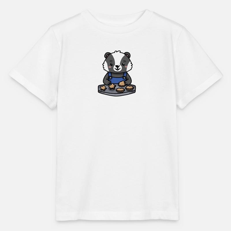 Dachs beim Plätzchen ausstechen - Stanley/Stella Kinder T-Shirt MINI CREATOR  - Weiß