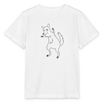 Wolf Nature Animal Puristic Artsy Wolves - Stanley/Stella MINI CREATOR Kids’ T-Shirt - white - Front - Maike (125cm)