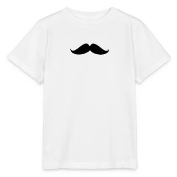 Moustache. Fête des pères. Bonne fête papa. - T-shirt bio MINI CREATOR Stanley/Stella Enfant - blanc - Devant - Maike (125cm)