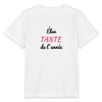 Oncle / Tante / Cousin / Cousine - T-shirt bio MINI CREATOR Stanley/Stella Enfant - blanc - Devant - Maike (125cm)