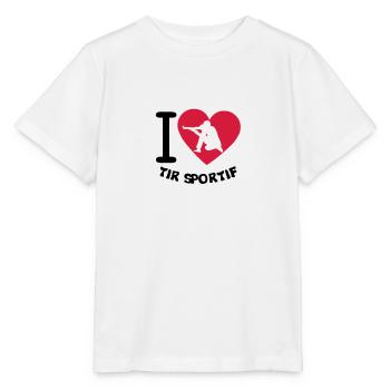 love tir sportif precision coeur2 - T-shirt bio MINI CREATOR Stanley/Stella Enfant - blanc - Devant - Maike (125cm)