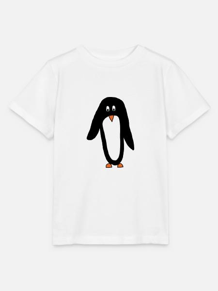 uiiii Handmade Animal "Pinguin" - Stanley/Stella Kinder T-Shirt MINI CREATOR - Weiß