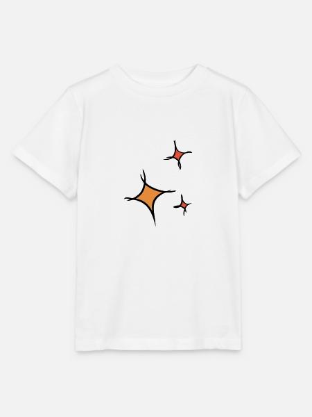 Sterretje. Drie kleurrijke sterren, handgetekend. - Stanley/Stella Kinder-T-shirt MINI CREATOR  - wit