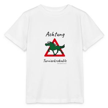 Achtung Turnierkrokodile - Stanley/Stella Kinder T-Shirt MINI CREATOR  - Weiß - Vorne - Maike (125cm)