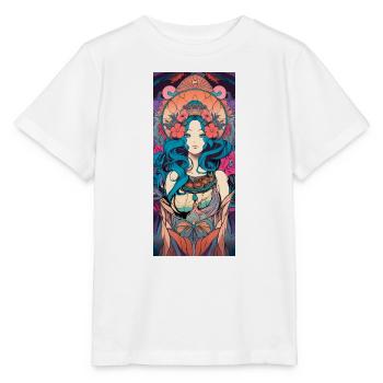 des années 60 Rock psychédélique affiche Art Nouveau Art Nouveau - T-shirt bio MINI CREATOR Stanley/Stella Enfant - blanc - Devant - Maike (125cm)
