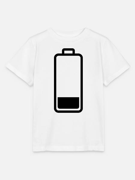 schwache Batterie - Stanley/Stella Kinder T-Shirt MINI CREATOR - Weiß