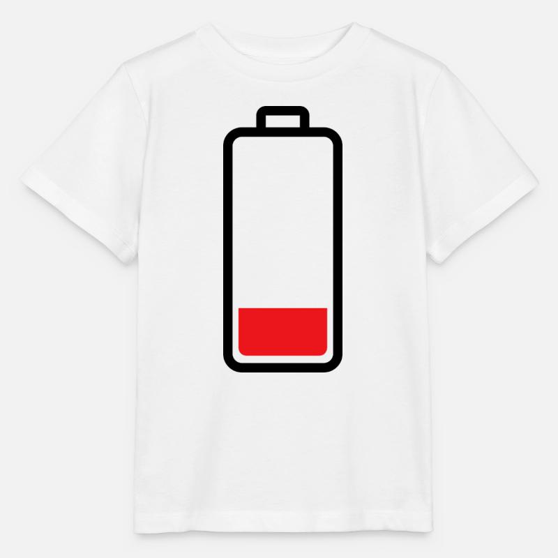 schwache Batterie - Stanley/Stella Kinder T-Shirt MINI CREATOR - Weiß