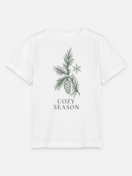 Gemütliches Kiefern-Jahreszeichen - Stanley/Stella Kinder T-Shirt MINI CREATOR - Weiß