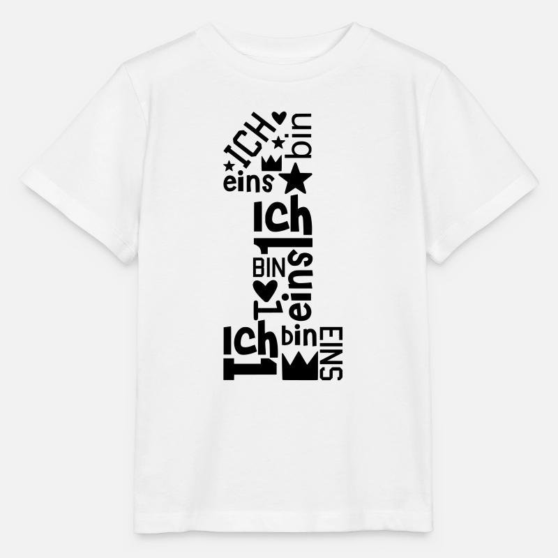 Geburtstagszahl 1 - Stanley/Stella Kinder T-Shirt MINI CREATOR  - Weiß