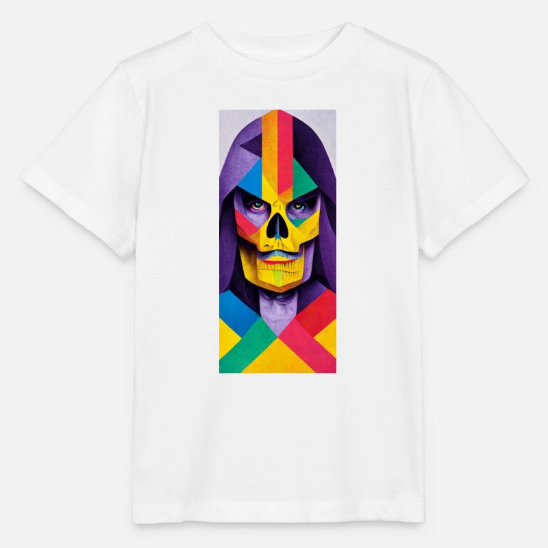 Skeletor geometric head - T-shirt bio MINI CREATOR Stanley/Stella Enfant - blanc