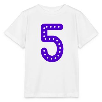 5 YEARS. 5TH ANNIVERSARY. BIRTHDAY 5 YEARS. FIVE - Stanley/Stella MINI CREATOR Kids’ T-Shirt - white - Front - Maike (125cm)