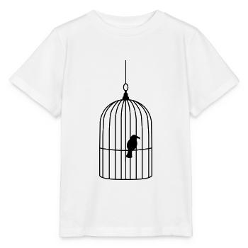 vogelkaefig2 - Stanley/Stella MINI CREATOR Kids’ T-Shirt - white - Front - Maike (125cm)