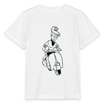 Scooter, Scooter, Retro, Vintage, Driver's License - Stanley/Stella MINI CREATOR Kids’ T-Shirt - white - Front - Maike (125cm)