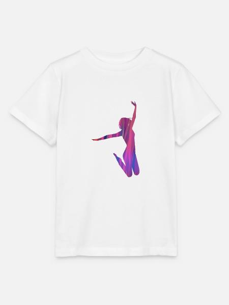 sprung,tan,tänzerin,graffiti,pink,rosa - Stanley/Stella Kinder T-Shirt MINI CREATOR - Weiß