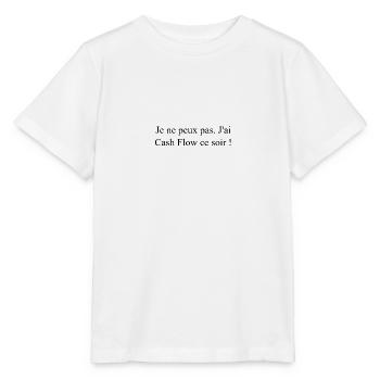 Je peux pas! J'ai Cash FLow ce soir! - T-shirt bio MINI CREATOR Stanley/Stella Enfant - blanc - Devant - Maike (125cm)