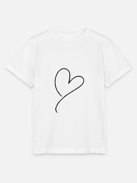 Herz Emoji Skizze - Stanley/Stella Kinder T-Shirt MINI CREATOR  - Weiß
