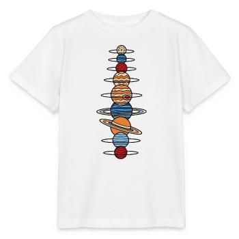 Sonnensystem Planeten Ausrichtung Vektor Shirt - Stanley/Stella Kinder T-Shirt MINI CREATOR  - Weiß - Vorne - Maike (125cm)